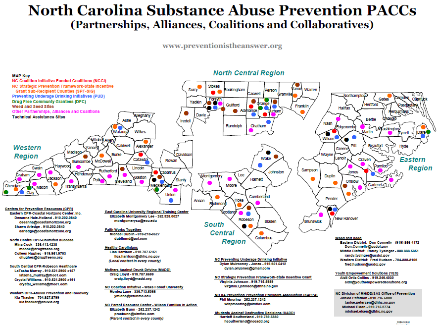 North Carolina Substance Abuse Prevention PACCs Prevention is the