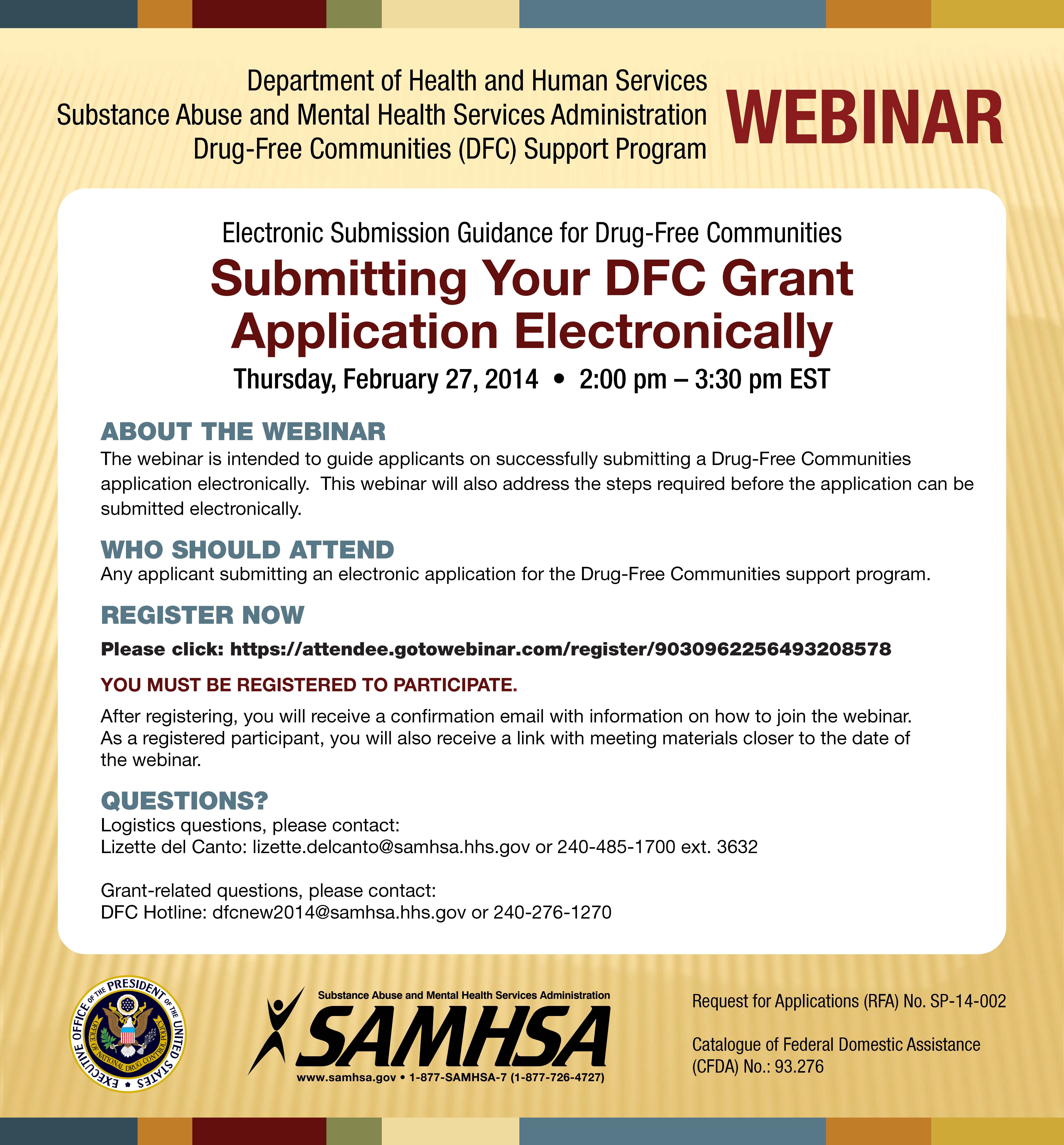 DFC grant application webinar